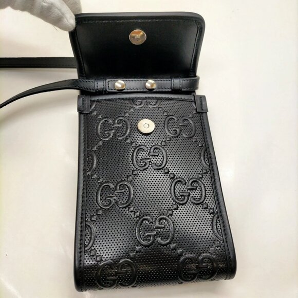 Gucci Shoulder Bag Black Leather mon-459-091025 - Picture 10 of 16